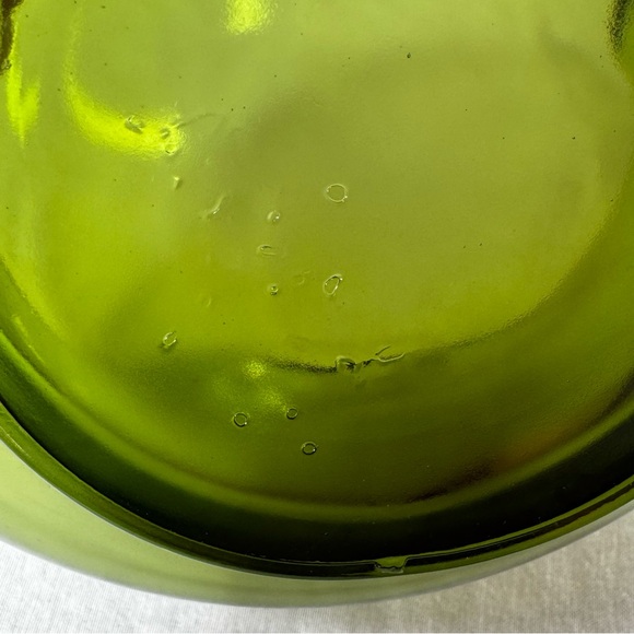 Vintage Anchor Hocking Avocado Green Chip and Dip Bowl Set MCM 60’s 70’s - Picture 6 of 7